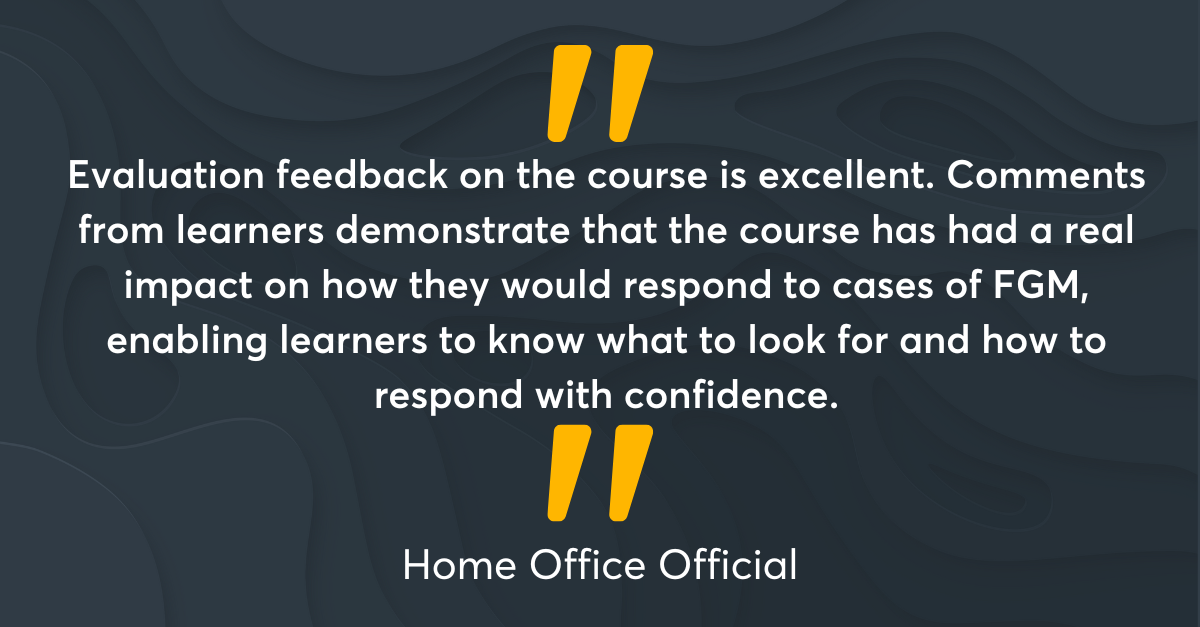 The Home Office FGM Case Study Quote