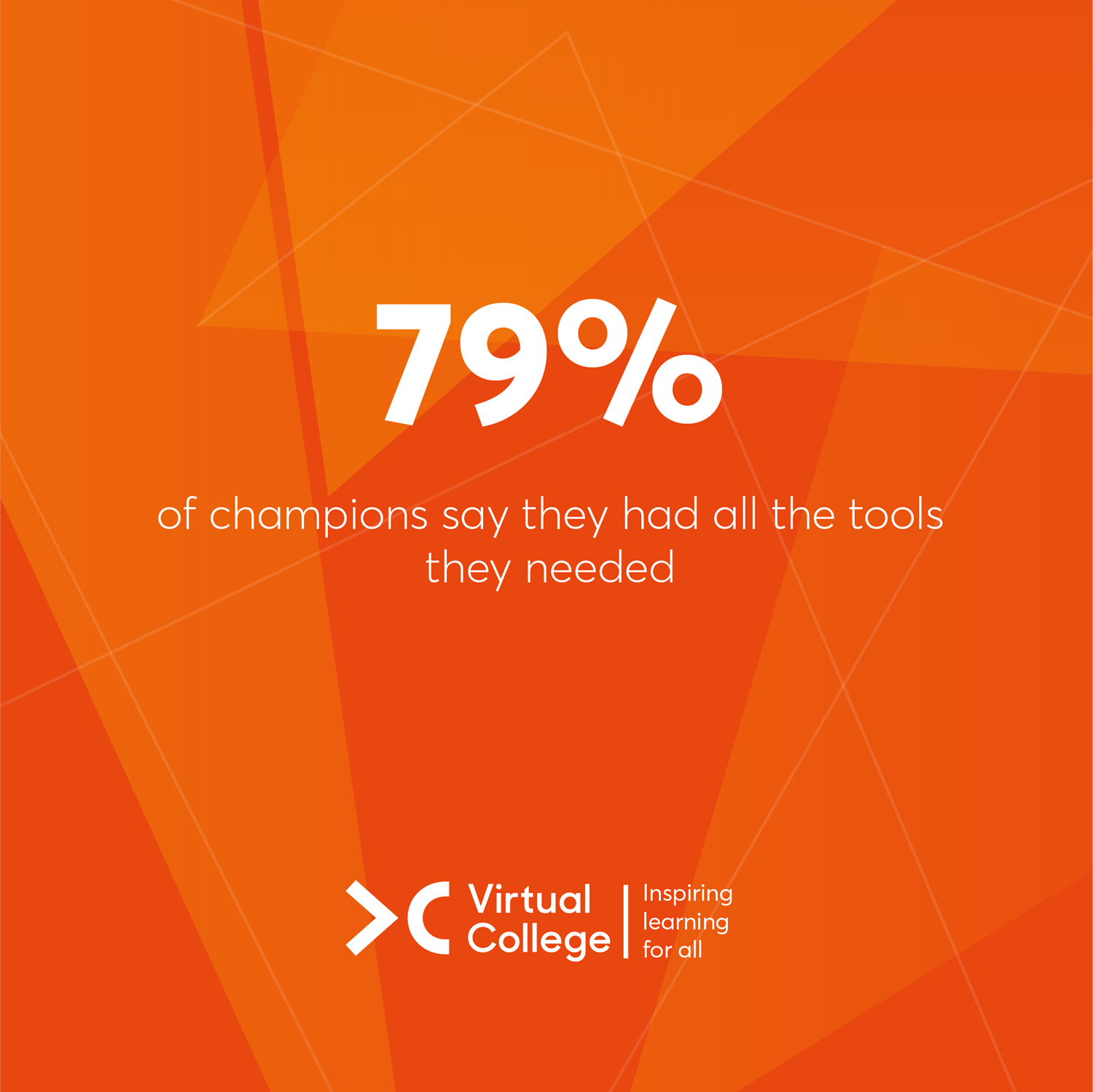79% of champions say they had all the tools they needed