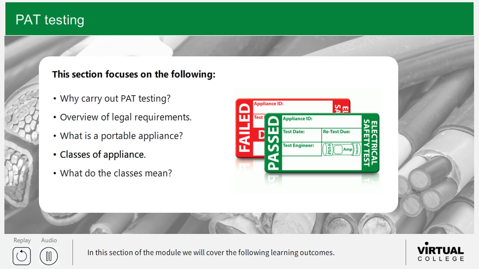 Pat Testing Course Online Training Get Certificated Now Virtual College