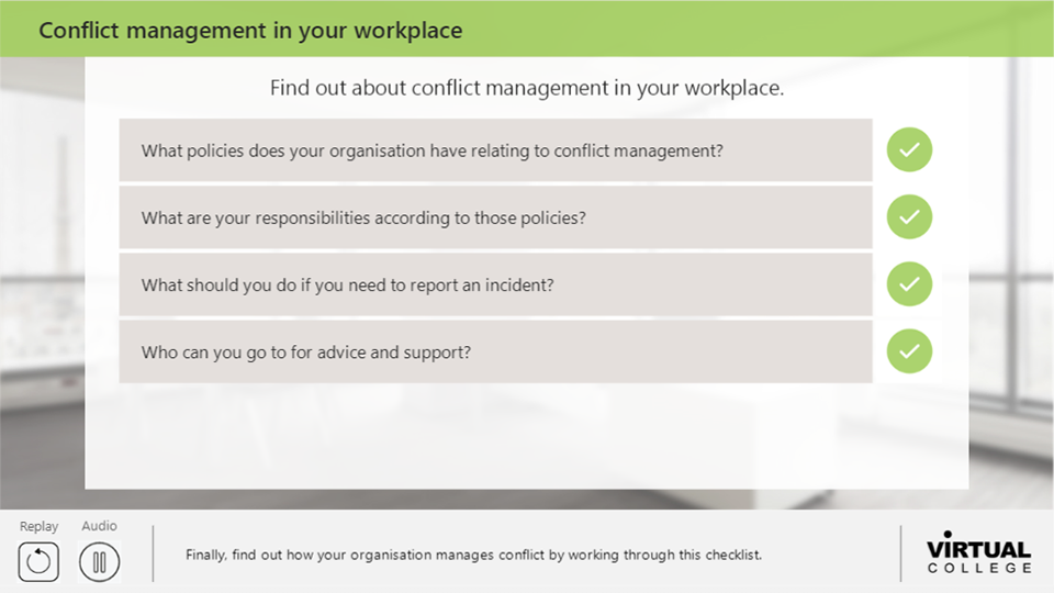 Conflict management in your workplace