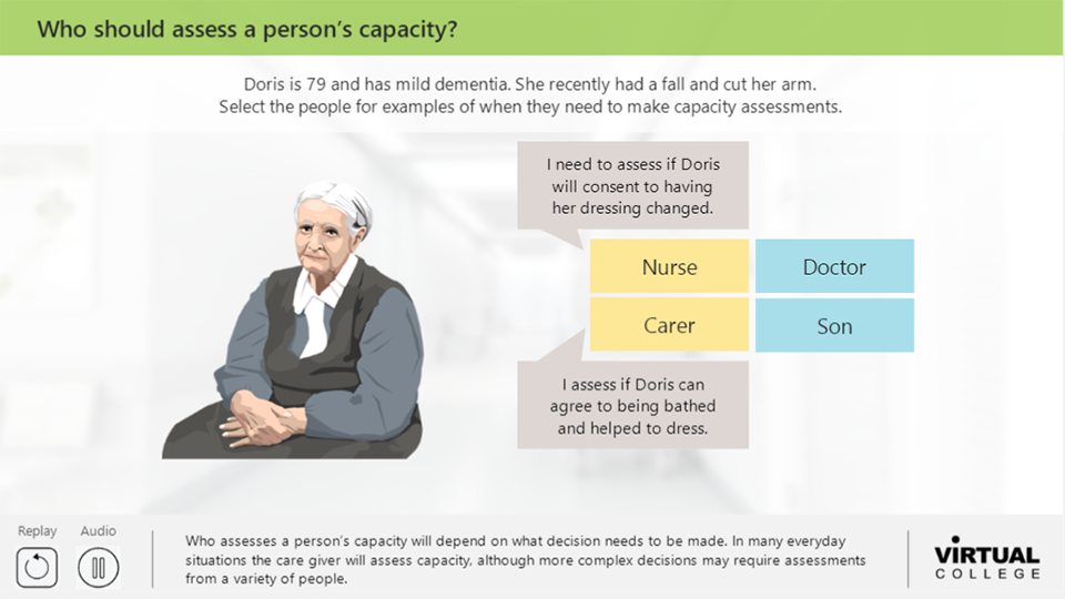 Who should assess a person's capacity