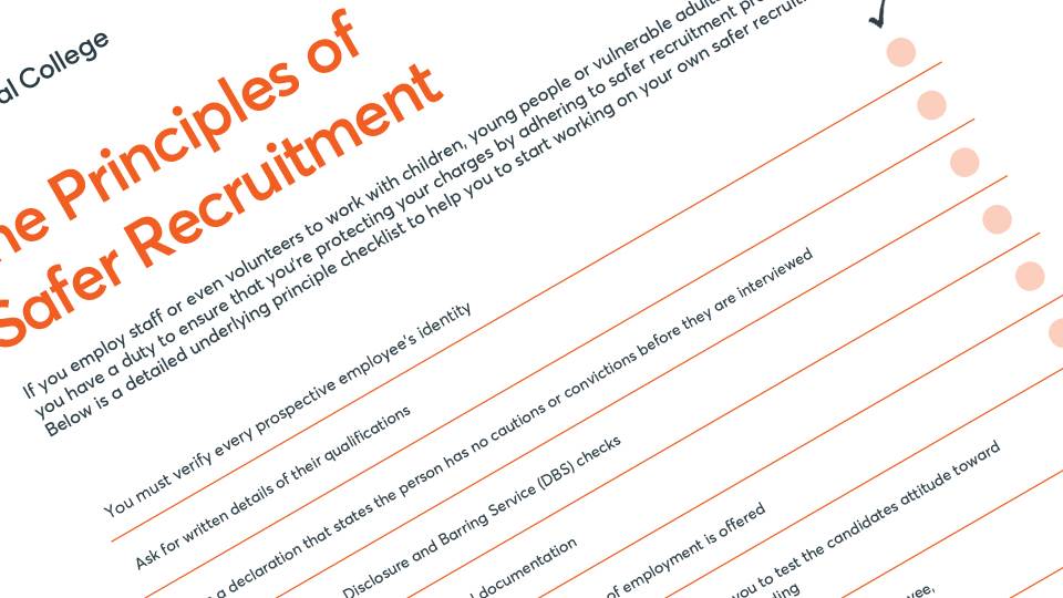 Principles of Safer Recruitment Preview