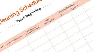 HACCP cleaning schedule image