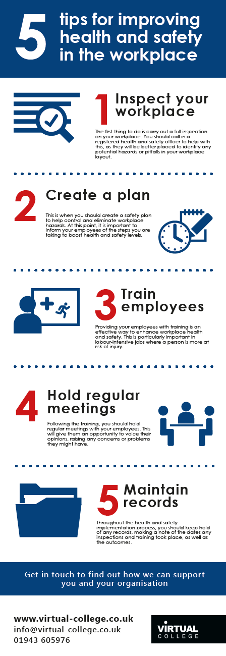 5 Tips for Improving Health and Safety in the Workplace Infographic
